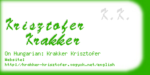 krisztofer krakker business card